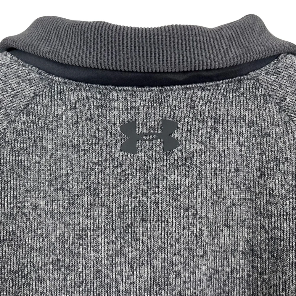 Under Armour Storm ColdGear Sweater Fleece Youth L Grey Loose 1/4 Snap Pullover
